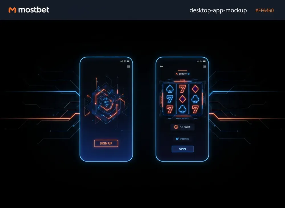mostbet Desktop App Mockup